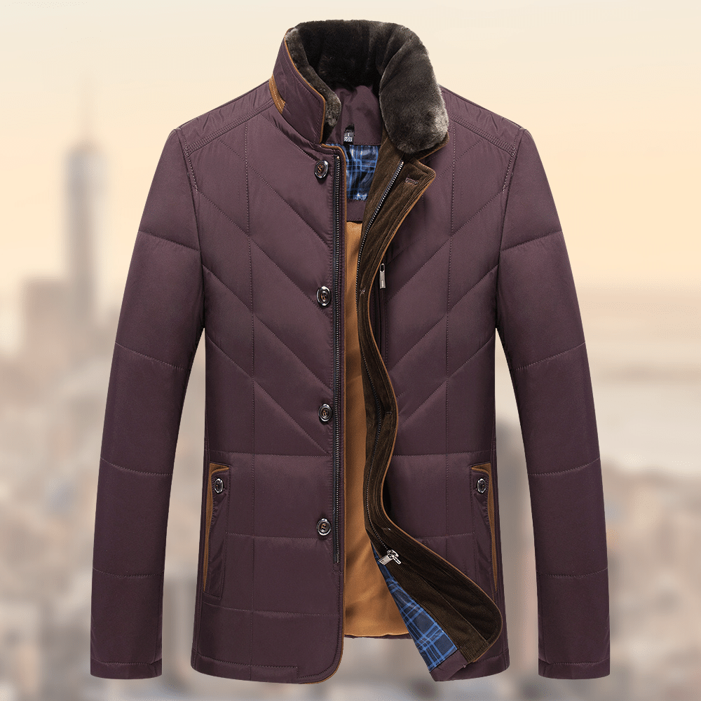 Gepolsterte Jacke für Männer mittleren und fortgeschrittenen Alters, Winterkleidung
