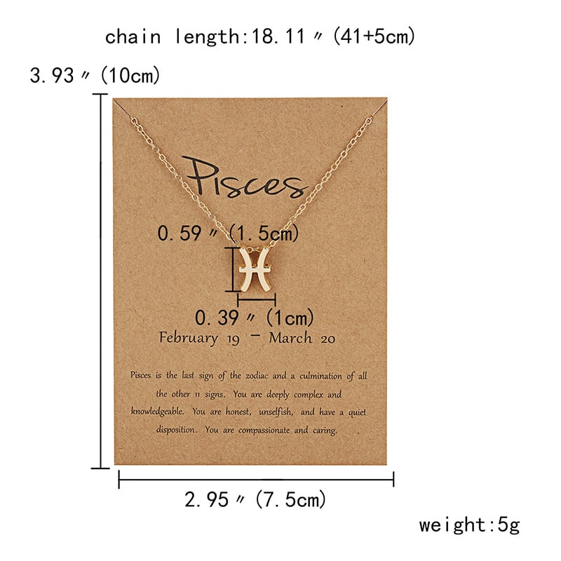 Zodiac sign necklaces with gift cards, constellation pendant necklace jewelry