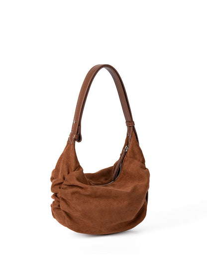 Damen Wildleder Schulter Crossbody Dumpling Bag
