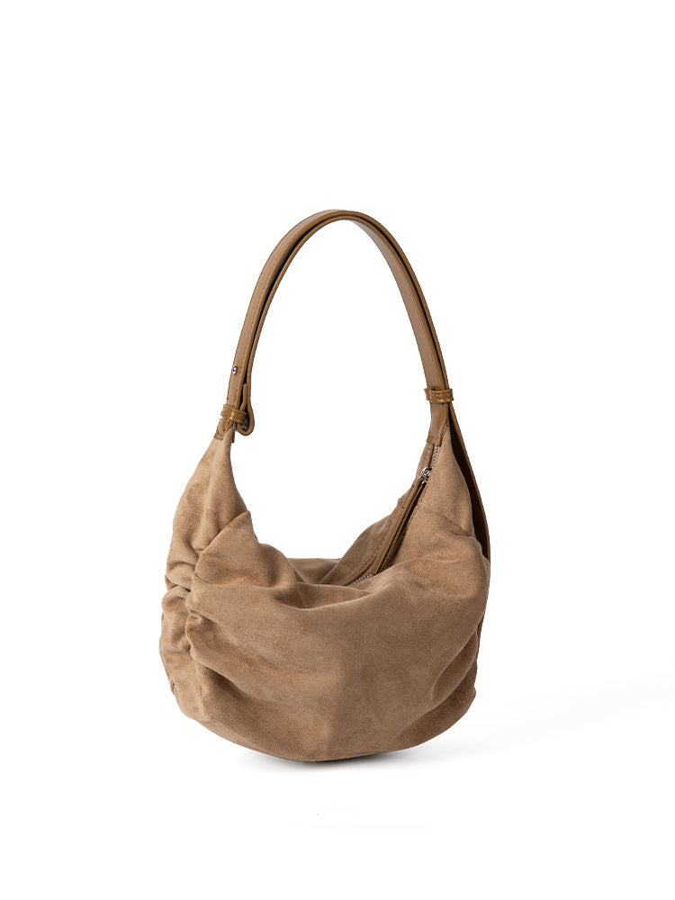 Damen Wildleder Schulter Crossbody Dumpling Bag