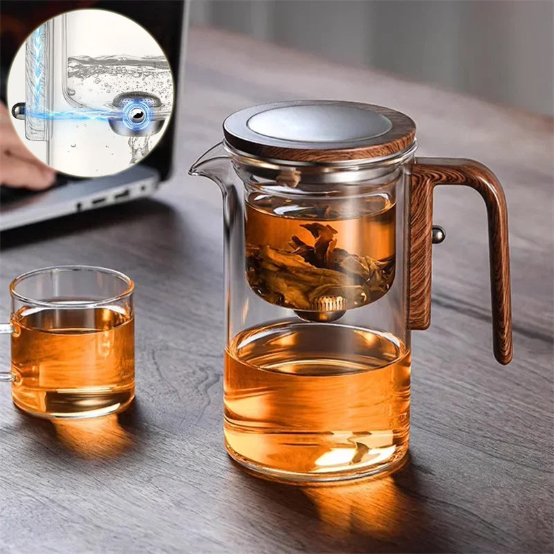 Teapot all-glass heat-resistant filter