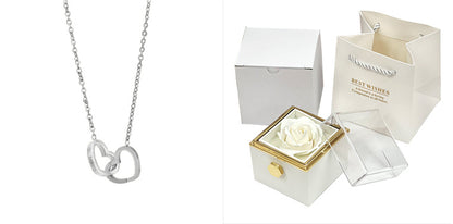 Rotierende Seife Blume Rose Geschenkbox Kreative Rotierende Rose Schmuck Verpackung Box Valentinstag Geschenk für Frauen