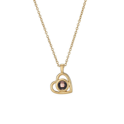 100 Sprachen Ich liebe dich Halskette Nano-Projektion