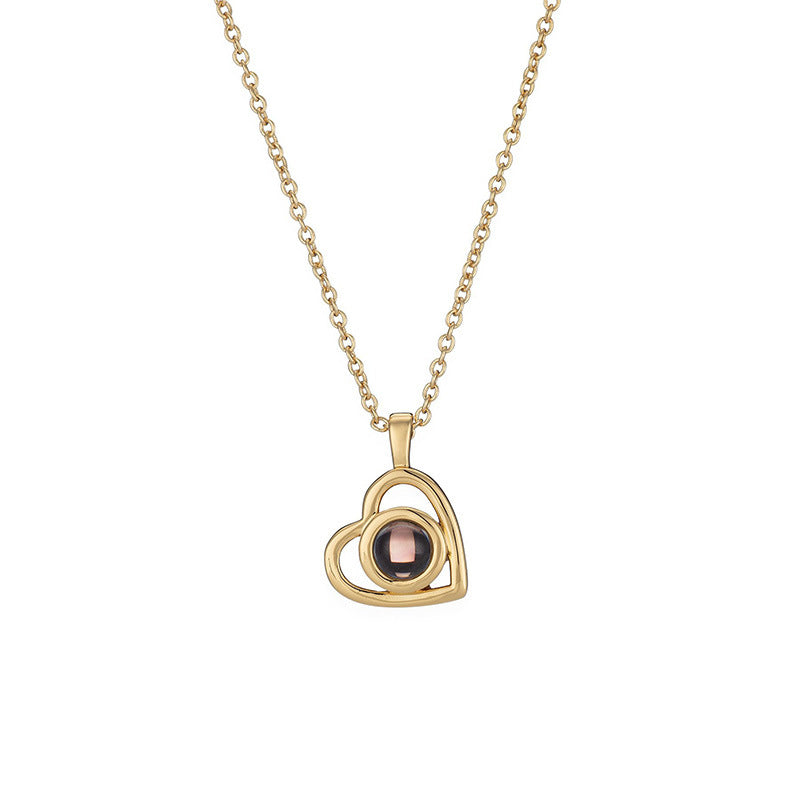 100 Sprachen Ich liebe dich Halskette Nano-Projektion