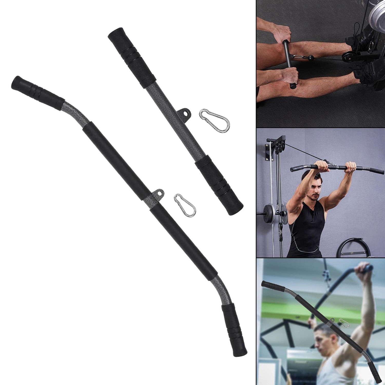 Lange und kurze Hochzieh-Griffzubehör für Fitnessgeräte