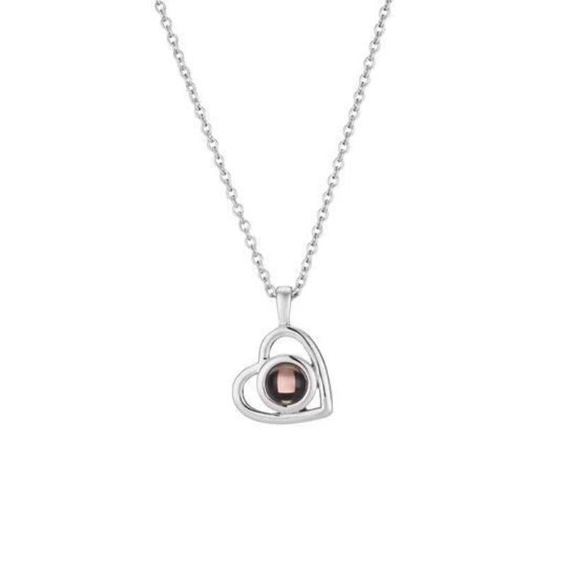 100 Sprachen Ich liebe dich Halskette Nano-Projektion