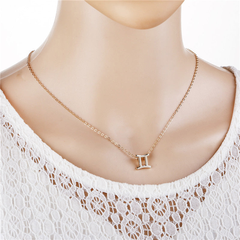 Zodiac sign necklaces with gift cards, constellation pendant necklace jewelry