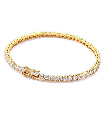 Armband mit 10 Punkte Moissanite, Tennis-Kette, S925 Sterlingsilber