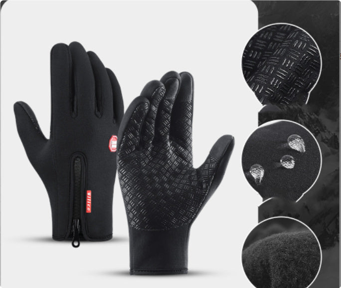 Touchscreen Reiten Motorrad Schiebe Wasserdichte Handschuhe Fleece - MG-warehouse24.de UG