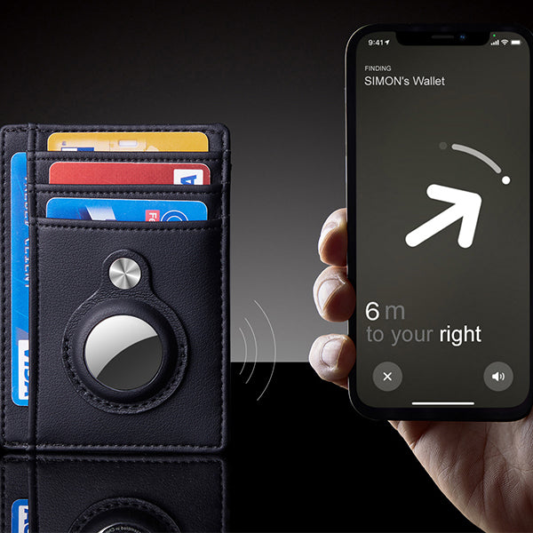 AirTag Wallet Anti Theft Bullet Card Bag Multi-functional Rfid Card Holder Men&