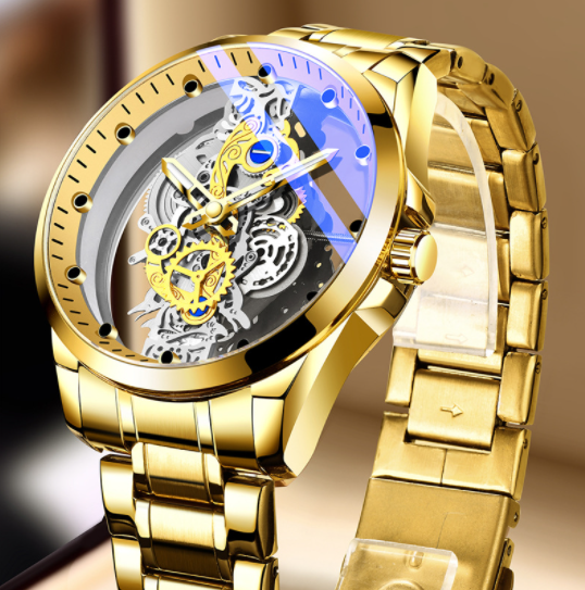 Herren Armbanduhr Skelett Automatik Quarz Uhr Gold Skelett Vintage Herren Uhr Herrenuhren Top-Marken Luxus