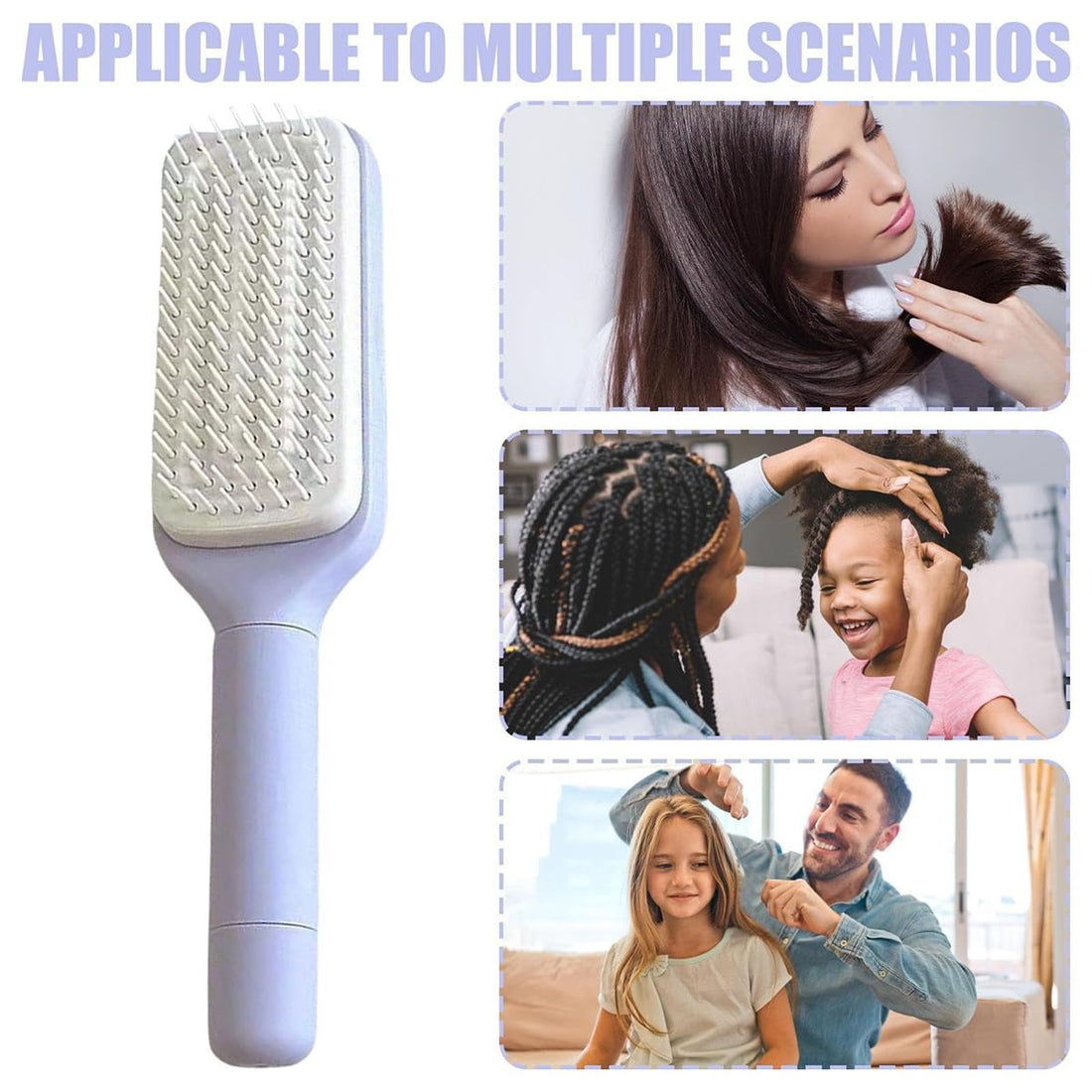 🪮 Premium Entwirr- &amp; Massage Haarbürste – Schonend &amp; Anti-Frizz für schmerzfreies Entwirren und Kopfhaut-Massage.